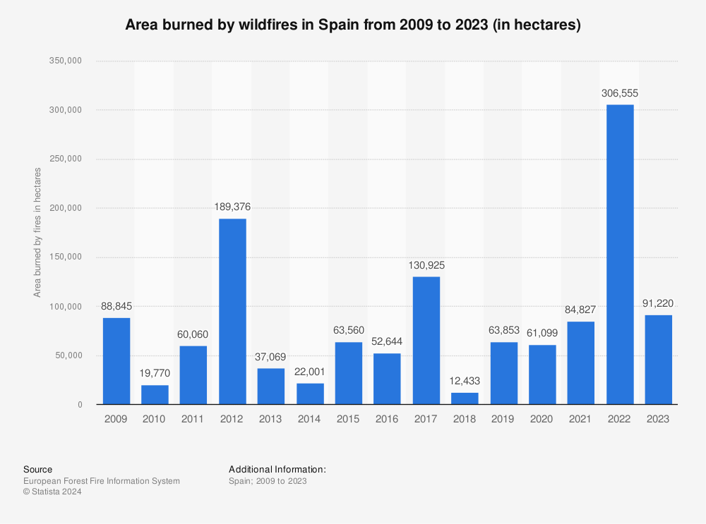 area burned by wildfire in spain - How wildfires impact Europe’s economy and public health 